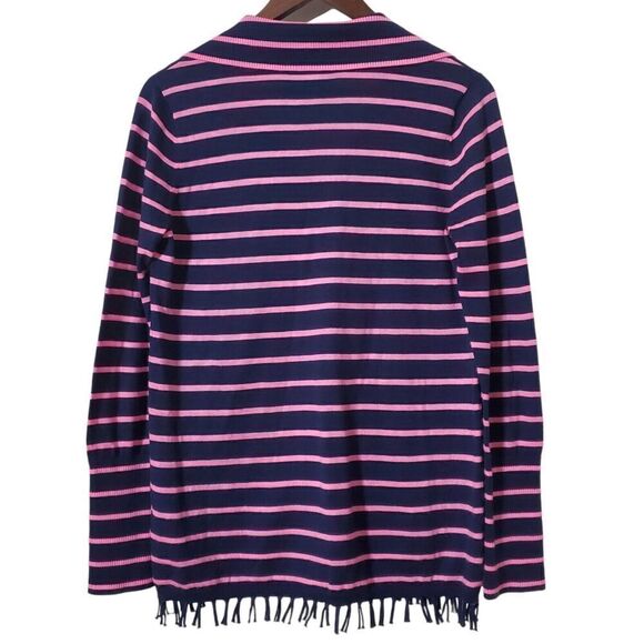 Lilly Pulitzer Maritime Stripe Fringe Sweater Size S Coolmax Pullover  Womens - Picture 5 of 10